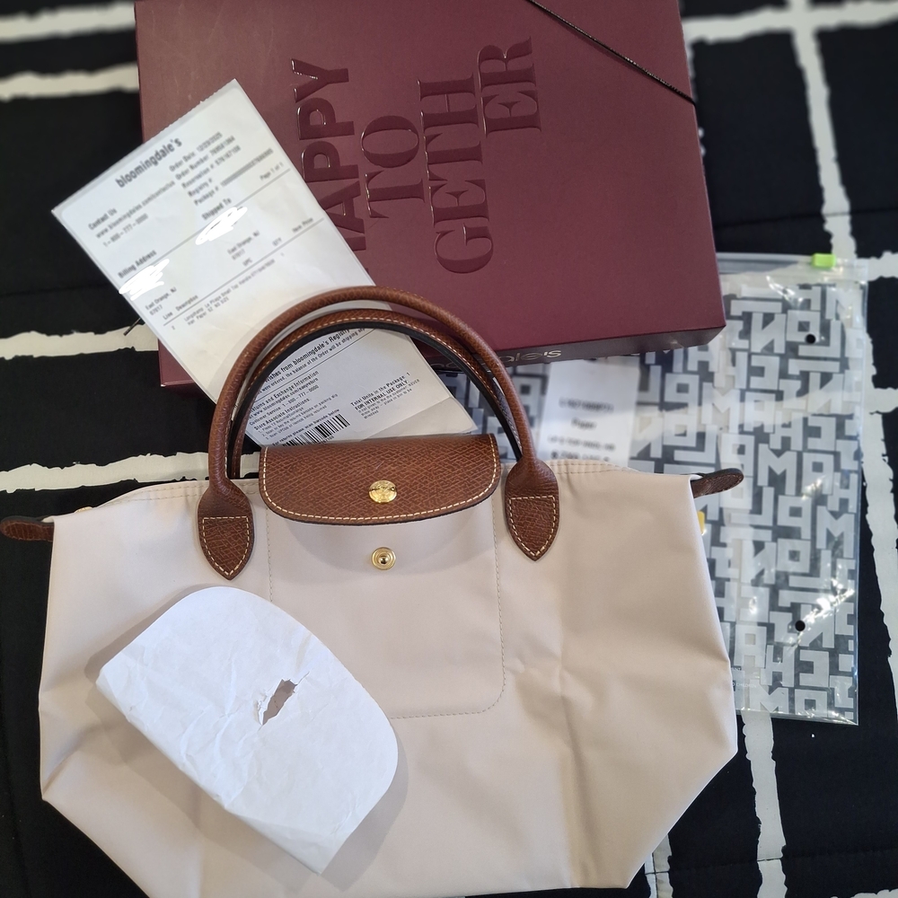 Longchamp Le Pliage Small Top Handle, Color Paper - Picture 5 of 7